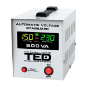 Stabilizator tensiune 500VA 300W 230V cu 2 iesiri Schuko si sinusoidala pura + ecran LCD cu valorile tensiunii, TED Electric TED000194