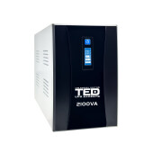 UPS 2100VA 1200W cu Stabilizator si Management, 2x Schuko, Ecran LCD si 2x Acumulator 12V 9Ah, TED Electric TED004659