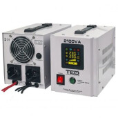 UPS Pentru Centrala, Sursa Curent Centrala 2100VA 1400W cu Ecran LCD si Sinusoidala Pura, Utilizeaza 2x Baterie 12V, Ted Electric TED000347