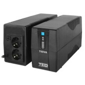 UPS 700VA 400W cu Stabilizator fara Management, 2x Schuko, Ecran LED si Acumulator 12V 7Ah, TED Electric TED003966