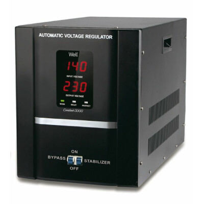 Stabilizator automat de tensiune Well Constant 3000VA cu servo motor